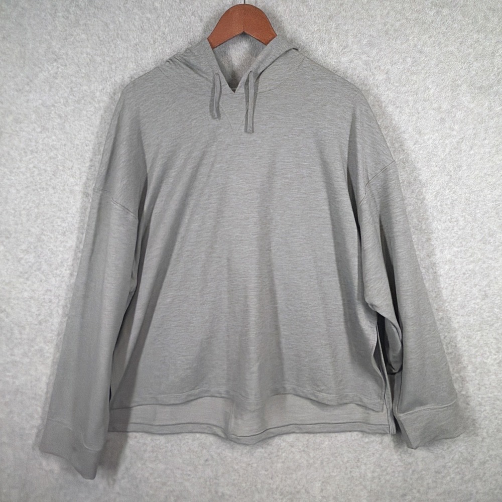 Nike Dri Fit Yoga Hoodie XL Gray Lightweight Gym Workout Sweatshirt